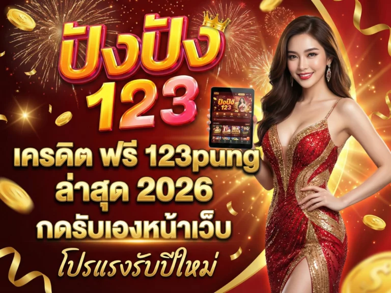 เครดิต ฟรี 123pung ล่าสุด 2026 กดรับเองหน้าเว็บ โปรแรงรับปีใหม่