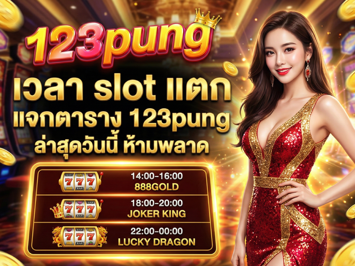 เวลา slot แตก แจกตาราง&nbsp;123pung ล่าสุดวันนี้ ห้ามพลาด
